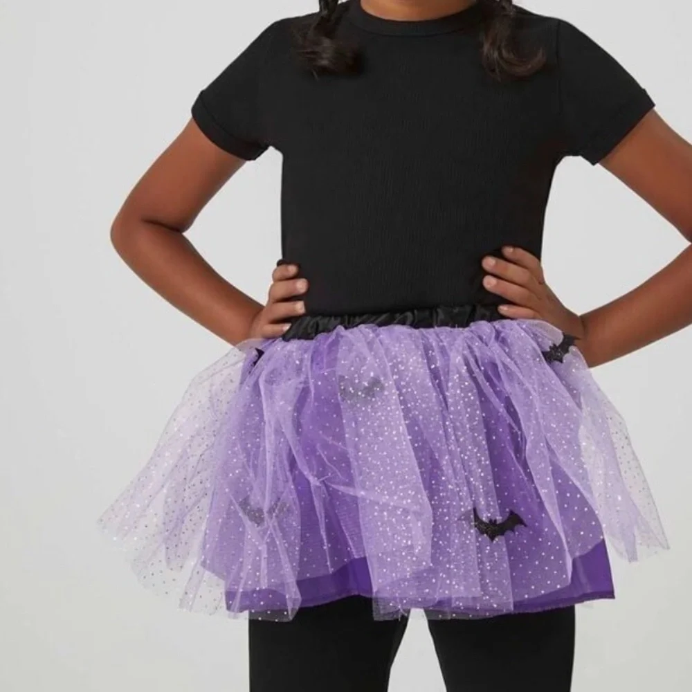 Halloween Girls Witch Skirt & Hat Costume Set